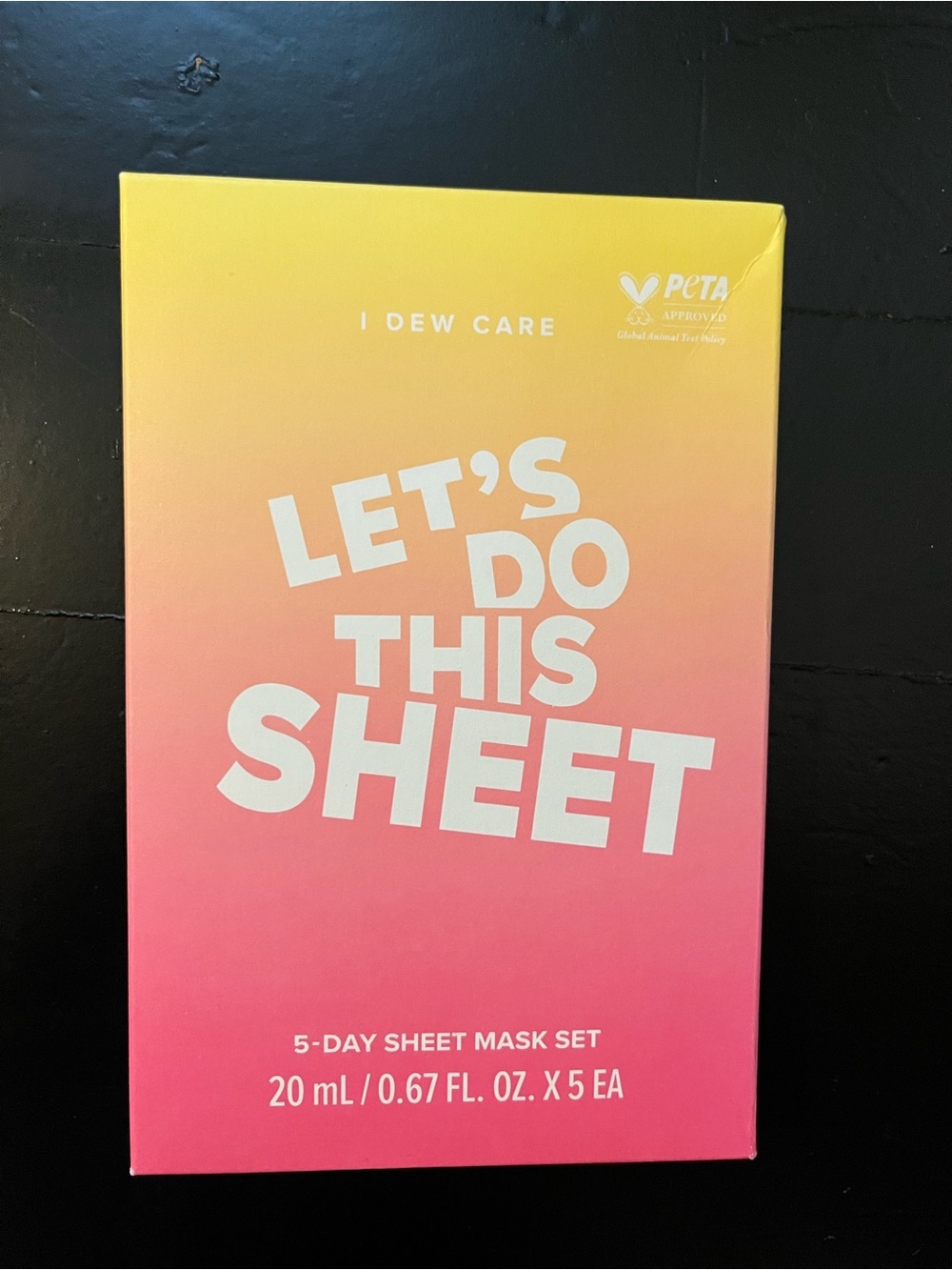 I Dew Care "Let's Do This Sheet" 5-Day Sheet Mask Set -